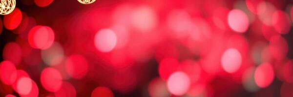 Colorful red bokeh lights create a festive atmosphere during a celebration photo