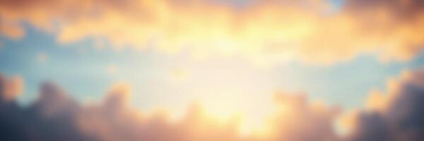 Sunrise over clouds creating a serene atmosphere with soft light and warm tones in the early morning sky photo