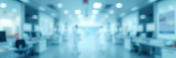 Healthcare professionals work in a busy hospital environment focused on patient care and modern technology during the day photo