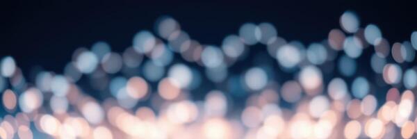 Twinkling lights create an enchanting atmosphere during a nighttime event in an urban setting photo