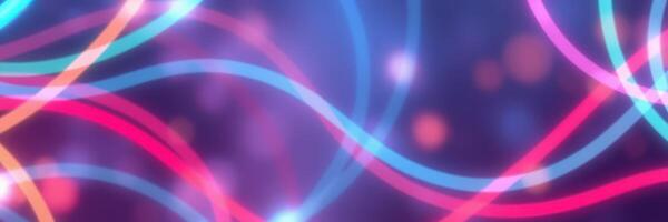 Colorful light trails create a vibrant abstract design in a digital art piece showcasing motion and energy photo
