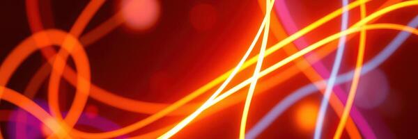Dynamic colorful light patterns creating an abstract visual display in vibrant hues and flowing lines during a night event photo