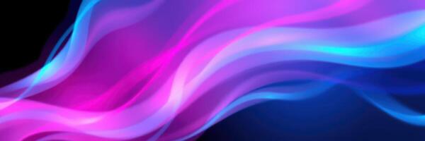 Colorful wave patterns create a vibrant abstract background with shades of pink and blue in digital art photo