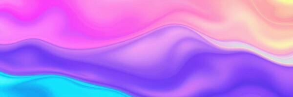 Abstract colorful waves create a mesmerizing visual effect full of soft gradients and playful hues photo