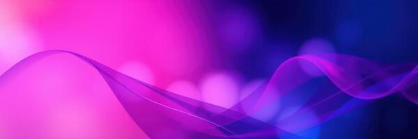 Colorful abstract wave patterns blend in vibrant pink and blue tones, creating a dynamic visual experience photo