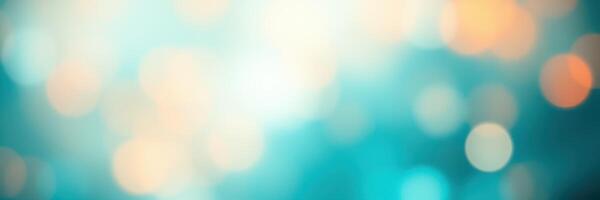 Soft bokeh background with blue and warm tones creating a dreamy atmosphere for artistic designs photo