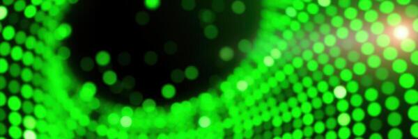 Green abstract light pattern creates a vibrant atmosphere during a night event in an urban location photo