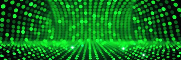 Vivid green light dots creating a mesmerizing pattern in a digital space photo