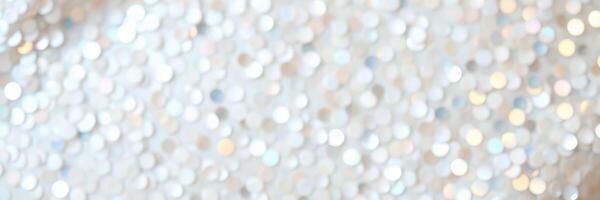 Sparkling silver glitter creating a shimmering background ideal for celebrations and events photo