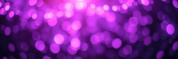 Beautiful purple bokeh lights creating a dreamy atmosphere for a celebration or event in an indoor setting photo