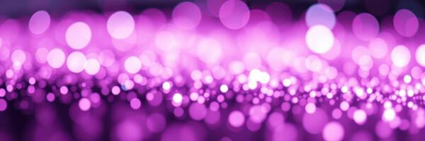 Sparkling purple bokeh lights create a dreamy atmosphere in a festive setting during an evening celebration photo