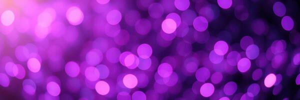 Vivid purple bokeh lights create a magical atmosphere during a nighttime celebration in an urban setting photo