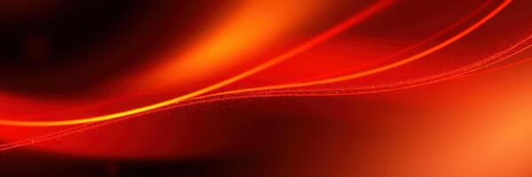 Vibrant red abstract light waves create dynamic patterns in a dark background photo