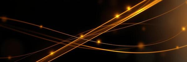 Golden light trails create a mesmerizing effect against a dark background during a nighttime event photo