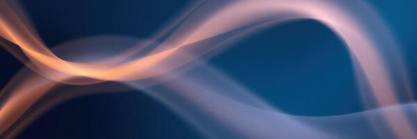 Abstract light trails flow in dynamic patterns against a deep blue background during nighttime illumination photo
