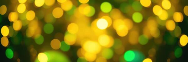 Colorful bokeh lights create a festive atmosphere during a celebration in a lively setting at night photo
