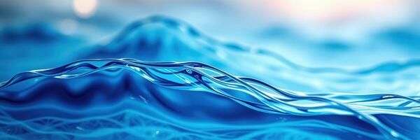 Waves of clear blue water rippling softly under morning light with intricate patterns reflecting the tranquility of a serene sea photo