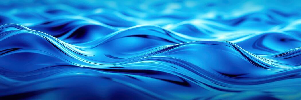 Dynamic blue waves ripple across a tranquil surface during daylight hours photo