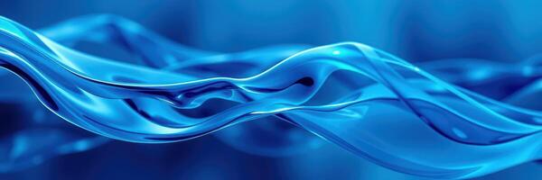 Fluid blue wave patterns create a serene and calming visual experience in a tranquil setting photo
