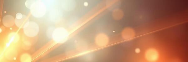 Beautiful and bright light rays create a warm atmosphere with soft bokeh effects during a golden hour setting photo