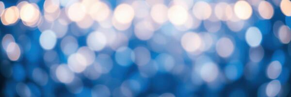 Soft blue bokeh lights create a dreamy atmosphere for any event or celebration photo