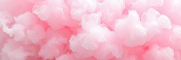 Colorful cotton candy clouds create a whimsical backdrop for summer festivities in a vibrant carnival atmosphere photo