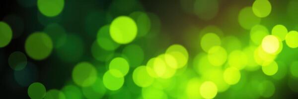 Shimmering green bokeh lights create an enchanting atmosphere for evening events photo