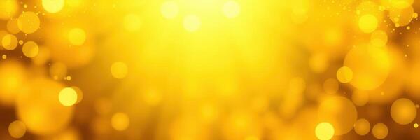 Radiant golden bokeh background illuminating a festive atmosphere for special occasions photo