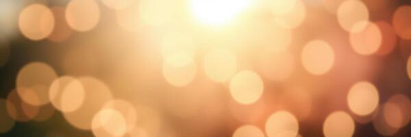 Beautiful soft focus of sunlight creating a warm atmosphere in a natural setting during golden hour photo