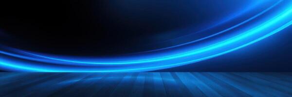 Dynamic blue light patterns create an atmospheric backdrop for artistic presentations and performances photo