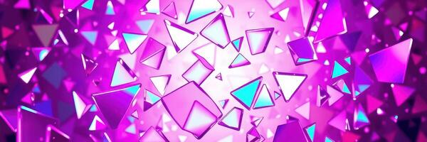 Colorful geometric shapes create a vibrant abstract background filled with dynamic triangles and squares photo