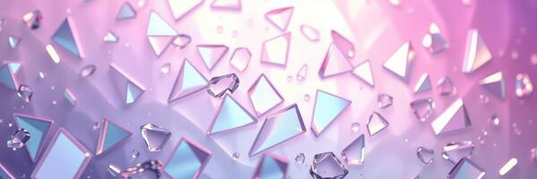 Beautiful geometric shapes and crystals create a dazzling pattern in vibrant colors photo