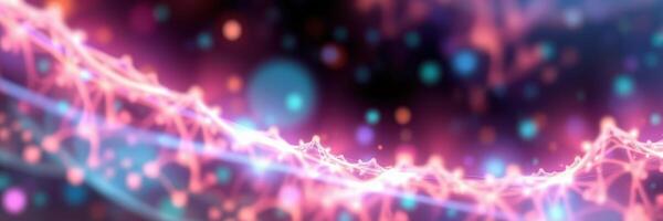 Vibrant abstract light patterns create a mesmerizing display of color and motion in a digital artwork photo