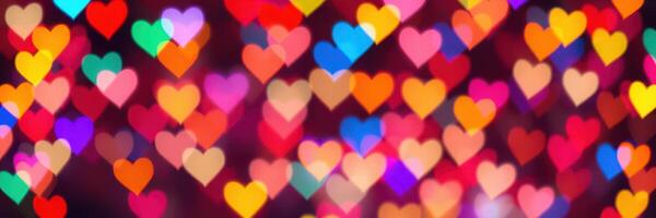 Colorful hearts creating a vibrant background for celebrations and special moments photo