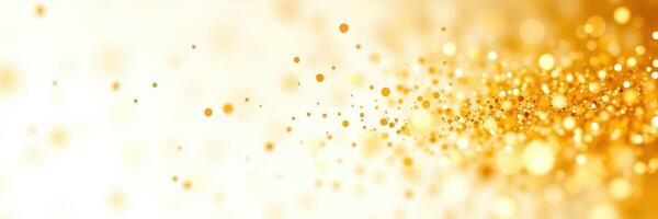 Sparkling golden particles create a shimmering background effect during festive celebrations in a vibrant setting photo
