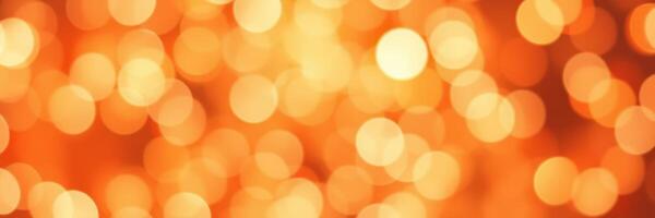 Warm orange bokeh lights create a festive and inviting atmosphere during a celebration at night photo