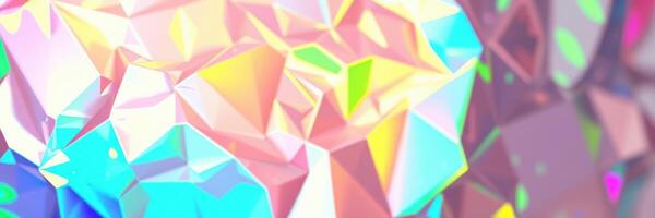 Colorful reflective surface with geometric patterns created by light and angles during daytime photo