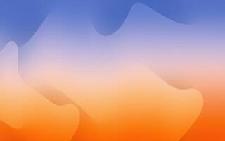 Colorful abstract gradient background blending blue and orange shades with smooth wave patterns in a modern design style photo
