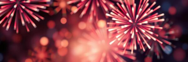 Colorful fireworks illuminate the night sky during a celebration in a vibrant display of lights and energy photo
