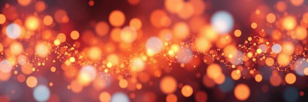 Colorful bokeh lights creating a vibrant glow for festive celebrations during the evening photo