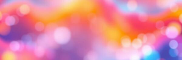 Colorful abstract background with bright bokeh lights and a soft gradient effect creating an energetic atmosphere photo