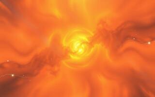 Swirling orange cosmic vortex showcasing vibrant energy and celestial formations in deep space photo