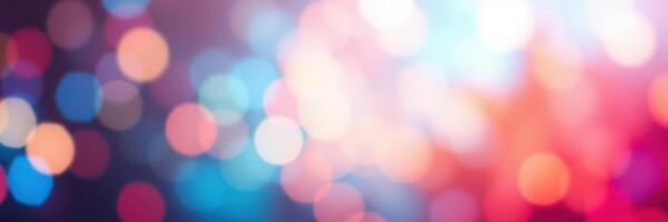 Colorful bokeh lights creating a festive atmosphere during a night celebration in an urban setting photo