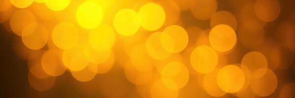 Bright golden bokeh lights create a warm and festive atmosphere for celebrations and gatherings in the evening photo