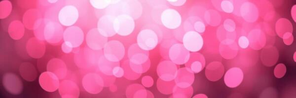 Colorful pink bokeh lights create a festive atmosphere in a vibrant celebration at night photo