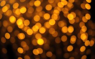 Bright golden bokeh lights create a warm and inviting atmosphere for celebrations at night photo