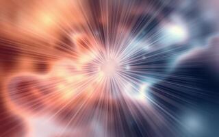 Dynamic burst of light and energy creating a captivating cosmic atmosphere in vibrant hues photo