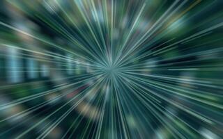 Abstract representation of light beams radiating from a central point in a dynamic pattern photo
