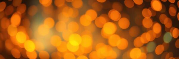 Warm orange bokeh lights create a celebratory atmosphere during a festive evening gathering photo