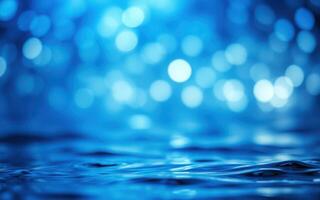 Vibrant blue water with shimmering reflections in a tranquil environment photo